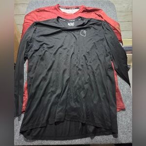Carhartt Force Sun Defender Shirts 2XL Set Red & Black Relaxed Fit Long Sleeve